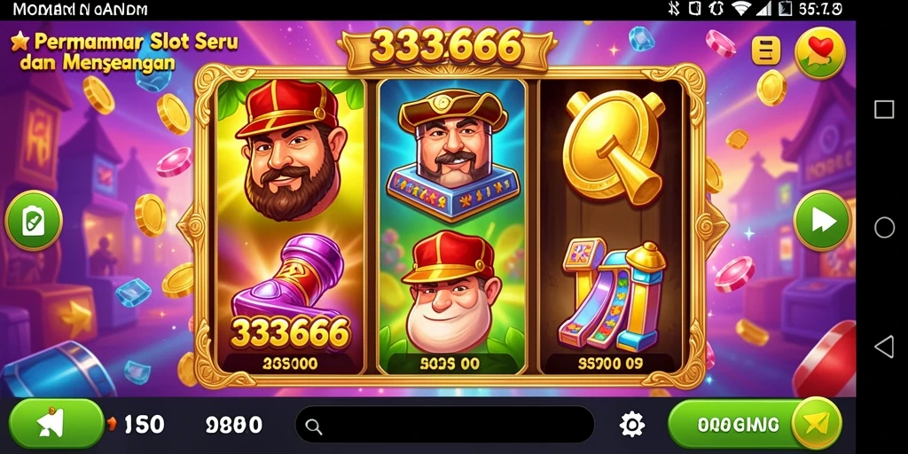 Tampilan gameplay menarik dari 333666 dengan fitur slot yang menggoda.