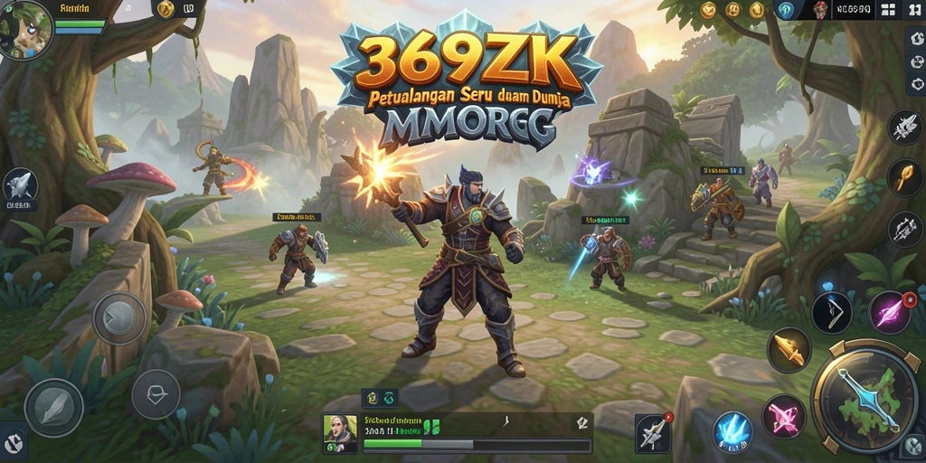 Screenshot utama 369ZK menampilkan pertarungan seru dalam dunia MMORPG.