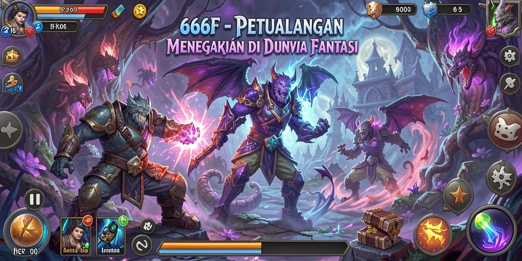 Tampilan gameplay 666F yang menarik dan menantang dalam dunia petualangan.