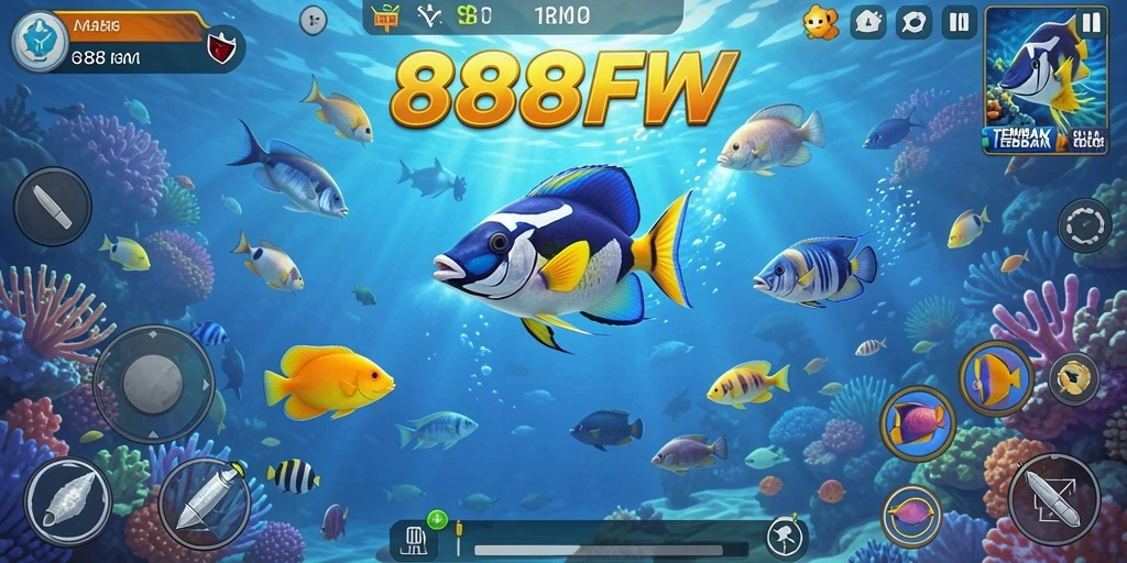 Screenshot gameplay Tembak Ikan dari 888FW yang seru.