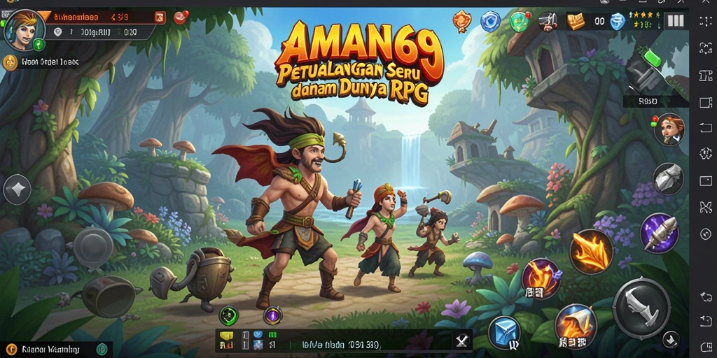 Tampilan gameplay RPG seru di AMAN69 yang menantang.