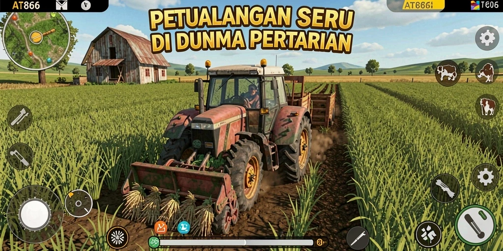Tampilan gameplay seru di dunia pertanian AT866.