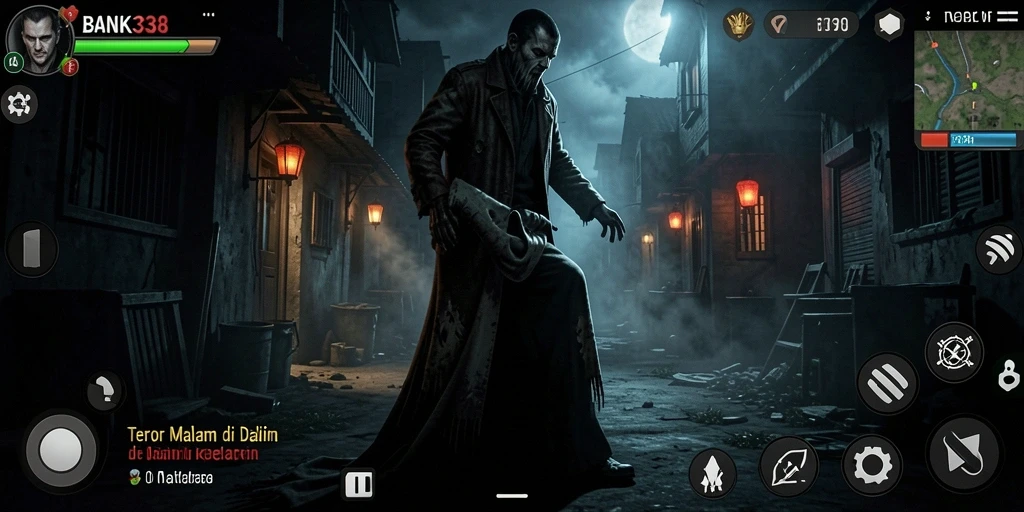 Gameplay mendebarkan dari BANK338 dengan suasana Horror yang intens.