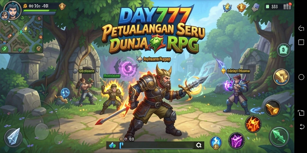 Tampilan menarik dari gameplay RPG DAY777 dengan tindakan petualangan.