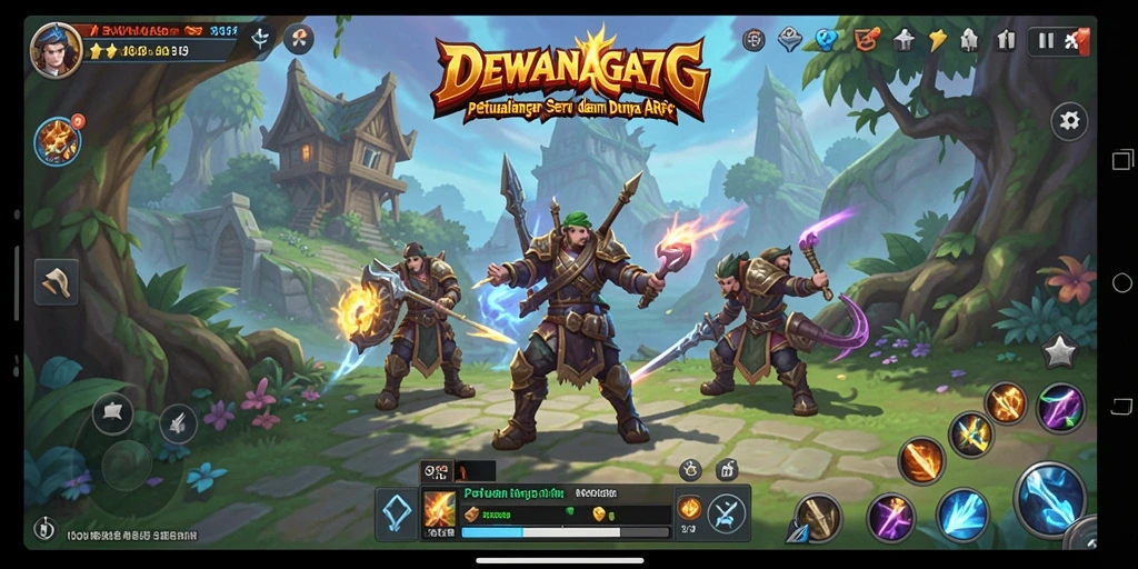 Gameplay mendebarkan DEWANAGA77 dengan pertarungan epik dan eksplorasi.