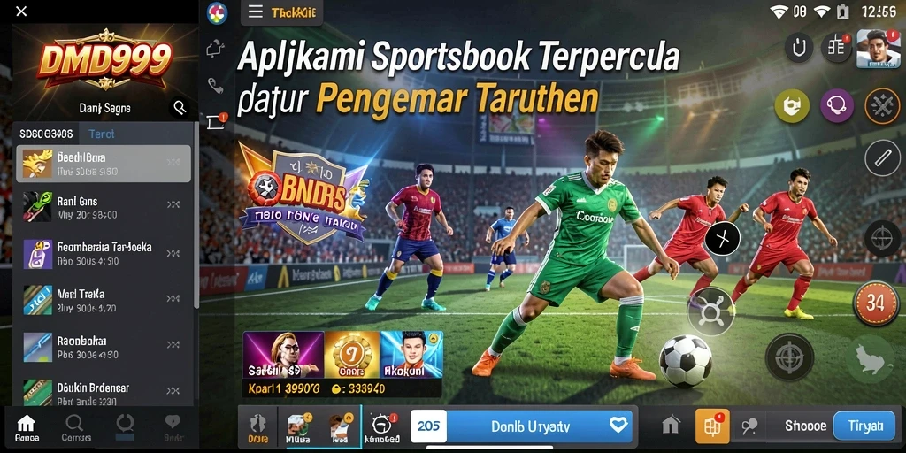 Tampilan utama DMD999 dengan fitur taruhan olahraga yang menarik.