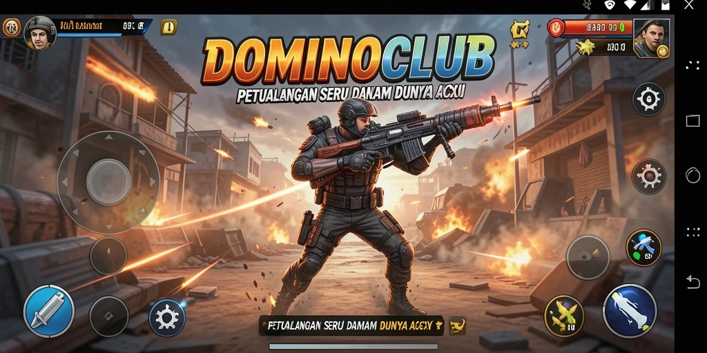 Screenshot DOMINOCLUB menampilkan aksi seru dalam gameplay yang memukau.