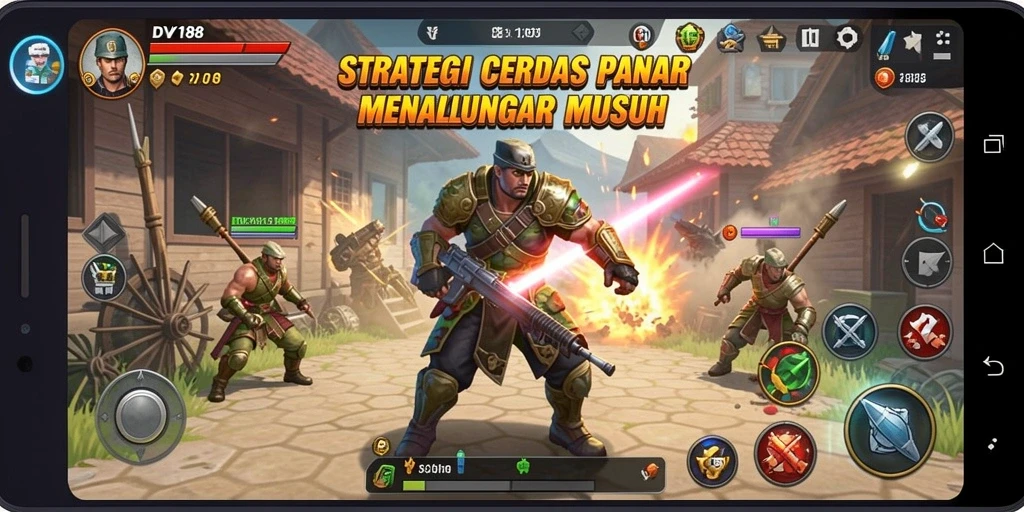 Tampilan gameplay DV188 yang intens dan penuh strategi.