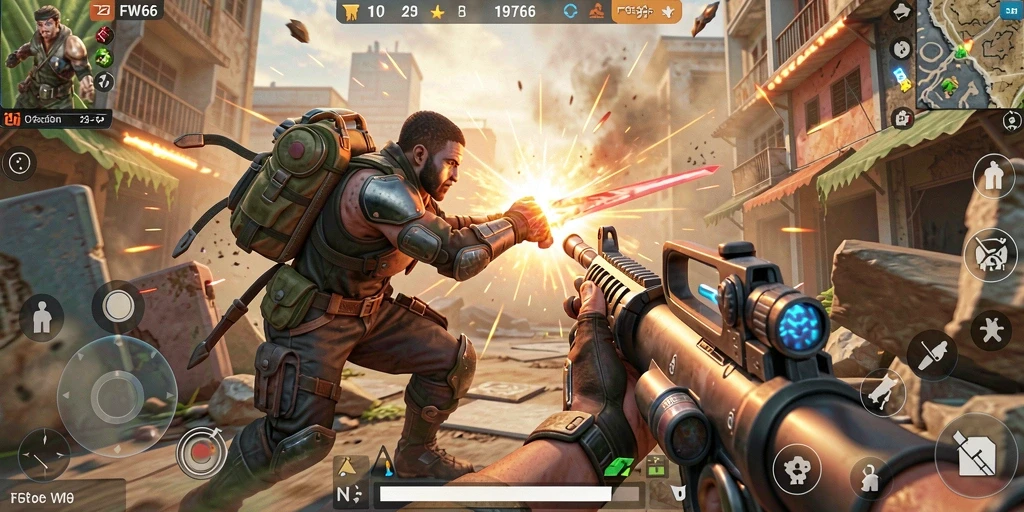 Tampilan menarik dari gameplay FW66 yang penuh aksi di arena tempur.