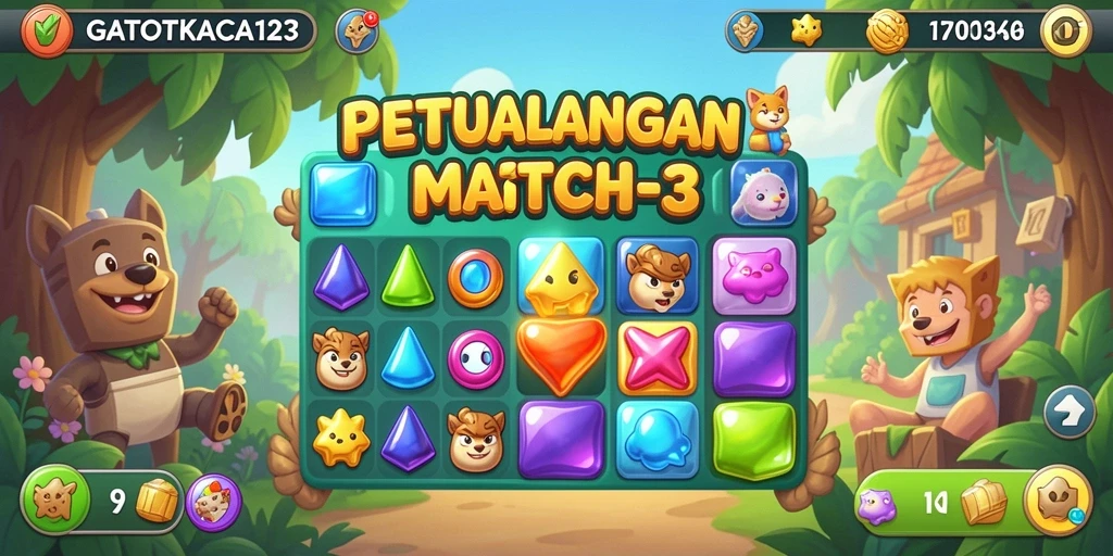 Tampilan gameplay seru dan menantang GATOTKACA123.
