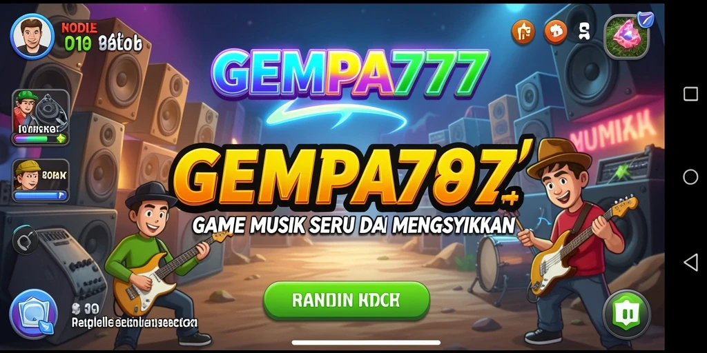 Tampilan gameplay GEMPA777 yang penuh warna dan dinamis.