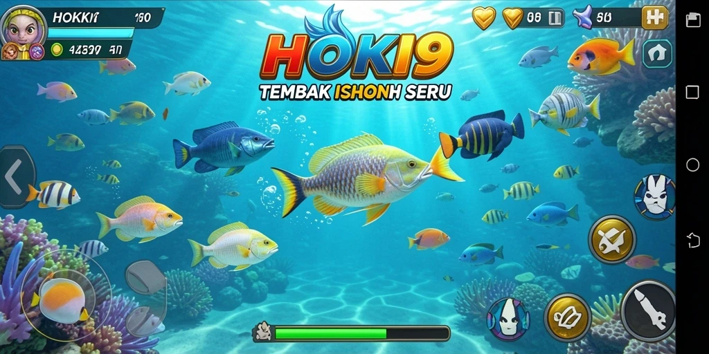 Tampilan menarik dari gameplay HOKI9 dengan aksi tembak ikan.
