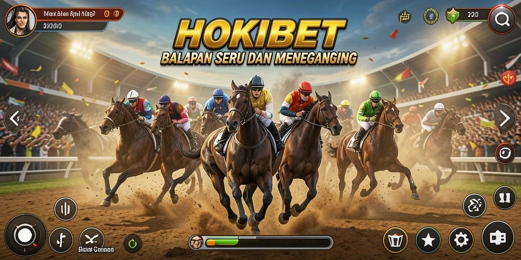 Gameplay HOKIBET yang seru dan menegangkan saat balapan.