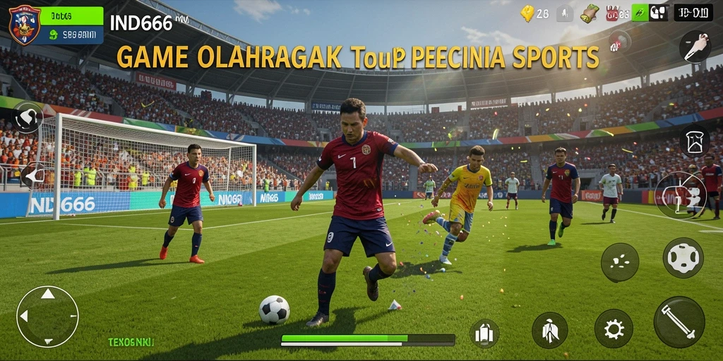 Screenshot menunjukkan aksi seru bermain olahraga di IND666.
