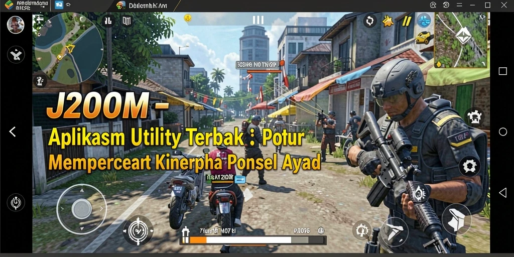 Tampilan antarmuka J200M yang sederhana dan fungsional.