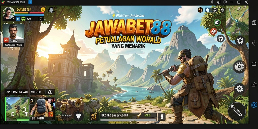 Screenshot JAWABET88 menampilkan petualangan seru di dunia terbuka.