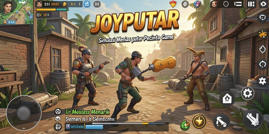 Tangkapan layar utama JOYPUTAR menampilkan aksi simulasi yang menakjubkan.