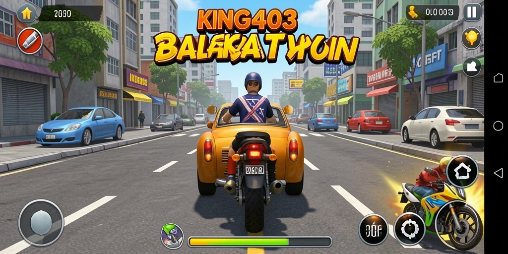 Tampilan gameplay menegangkan dan seru dalam KING403.