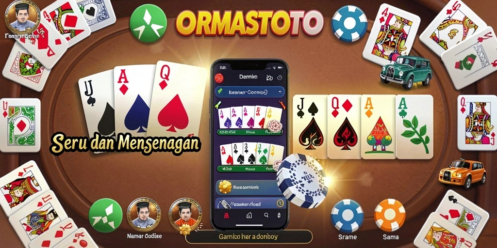 Screenshot ORMASTOTO menampilkan gameplay Domino yang seru.