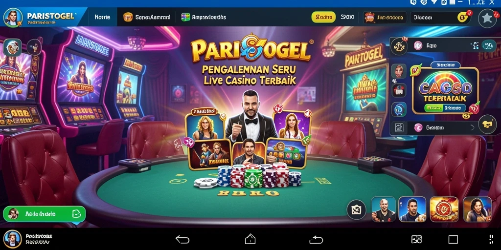 Tampilan menarik gameplay Live Casino PARISTOGEL yang mengasyikkan.