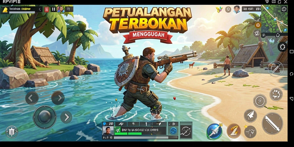 Screenshot gameplay RPVIP1 yang menampilkan petualangan seru di dunia terbuka.