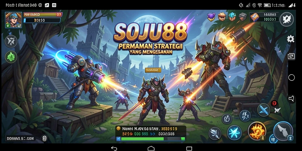 Tampilan gameplay SOJU88 yang penuh aksi dan strategi.