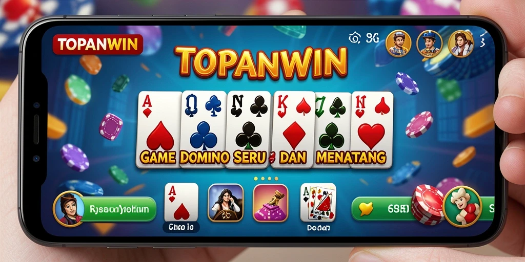 Tampilan gameplay seru dari permainan Domino TOPANWIN.