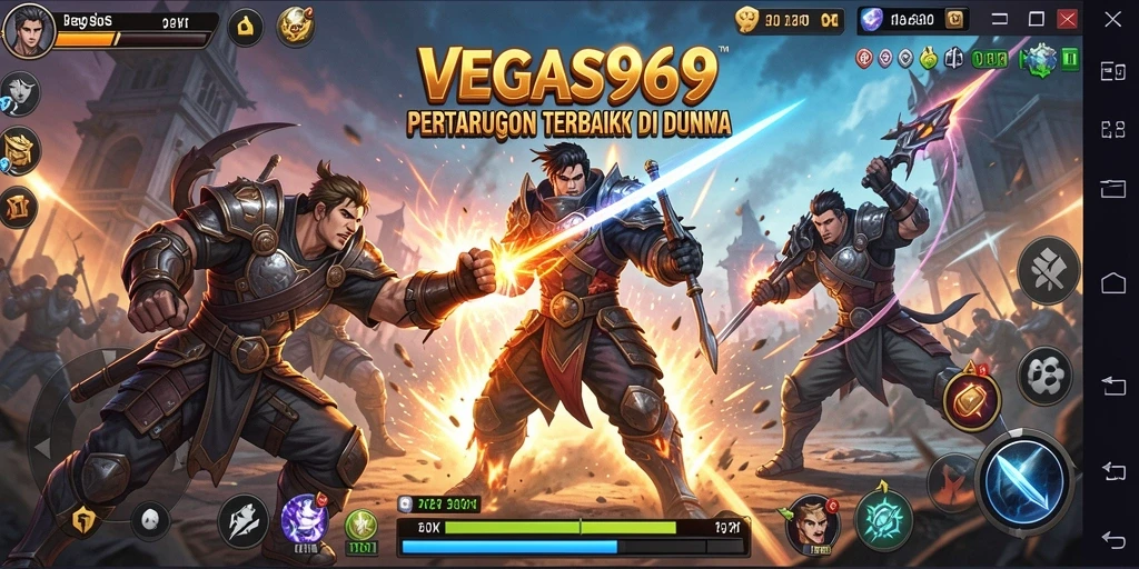 Tampilan seru gameplay VEGAS969 dalam pertarungan.